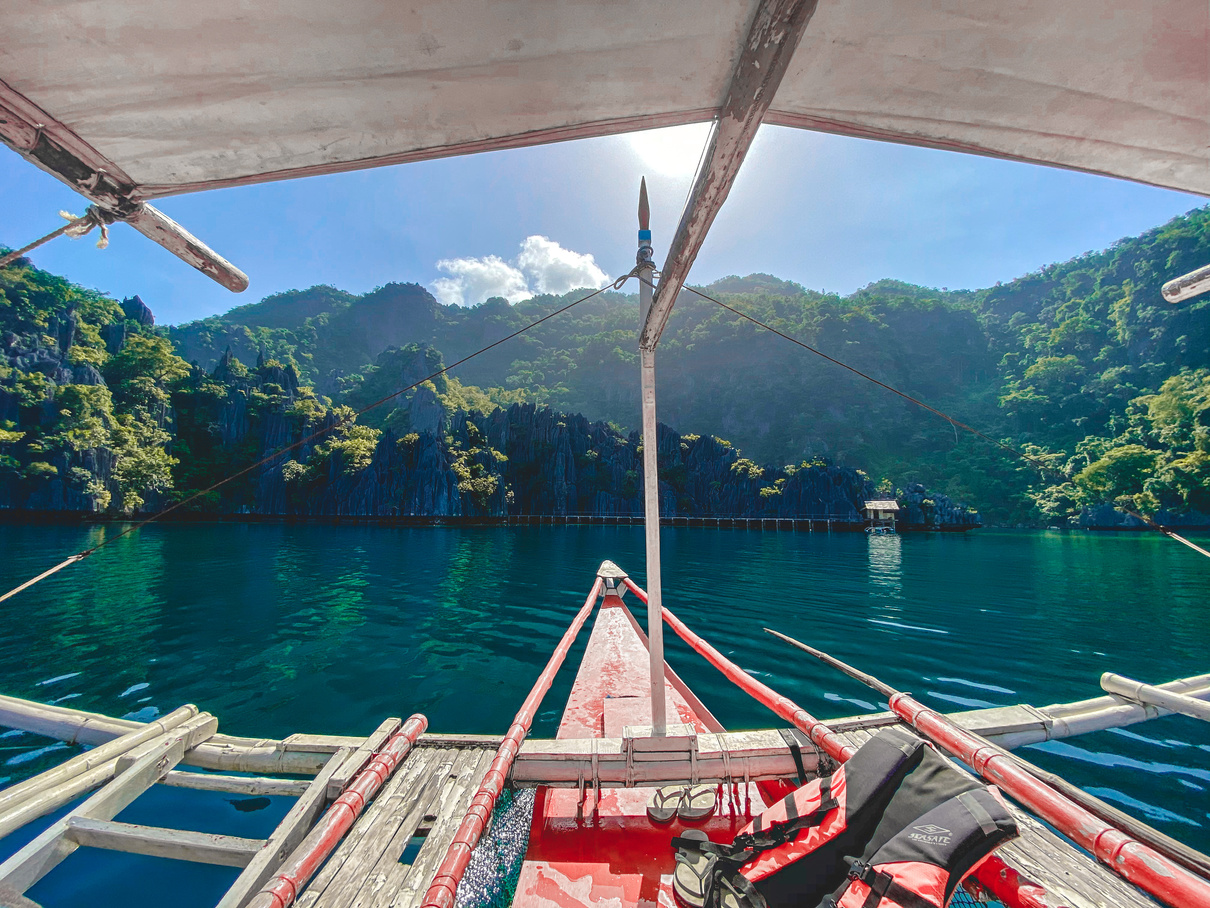 Paraw Boat in Coron Island in Palawan Philippines